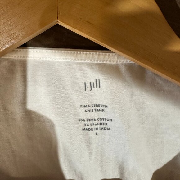 J Jill Pima Stretch Knit Tank Sz Lg - Picture 2 of 5